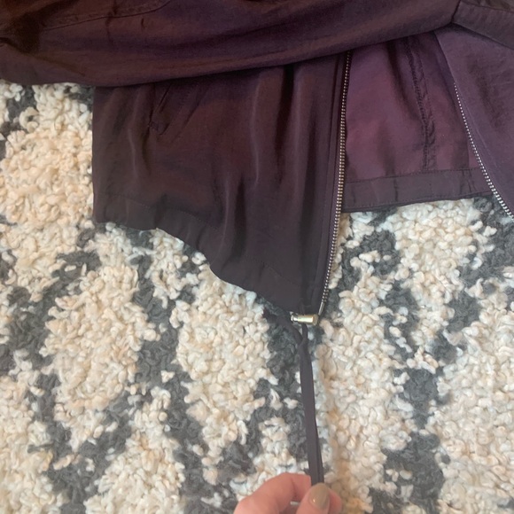 Deep Purple Silky Bomber Jacket - Picture 5 of 5